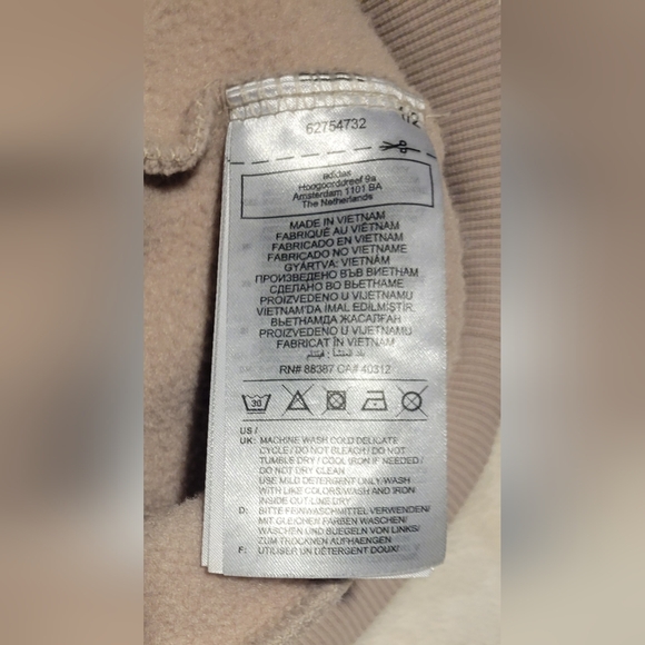 Adidas Sweatshirt Mens XL Taupe w/embossed adidas sportswear - Picture 8 of 13